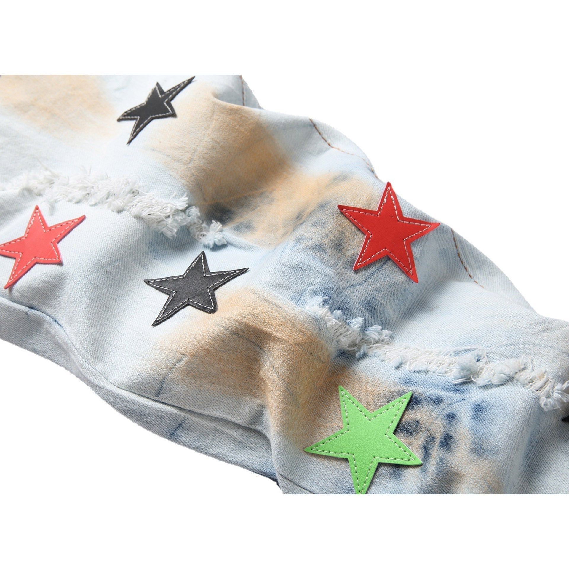 Amiri Jeans Stars Ripped Stretch Jeans