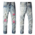 Amiri Jeans Casual Hip Hop Slim Jeans Men #805